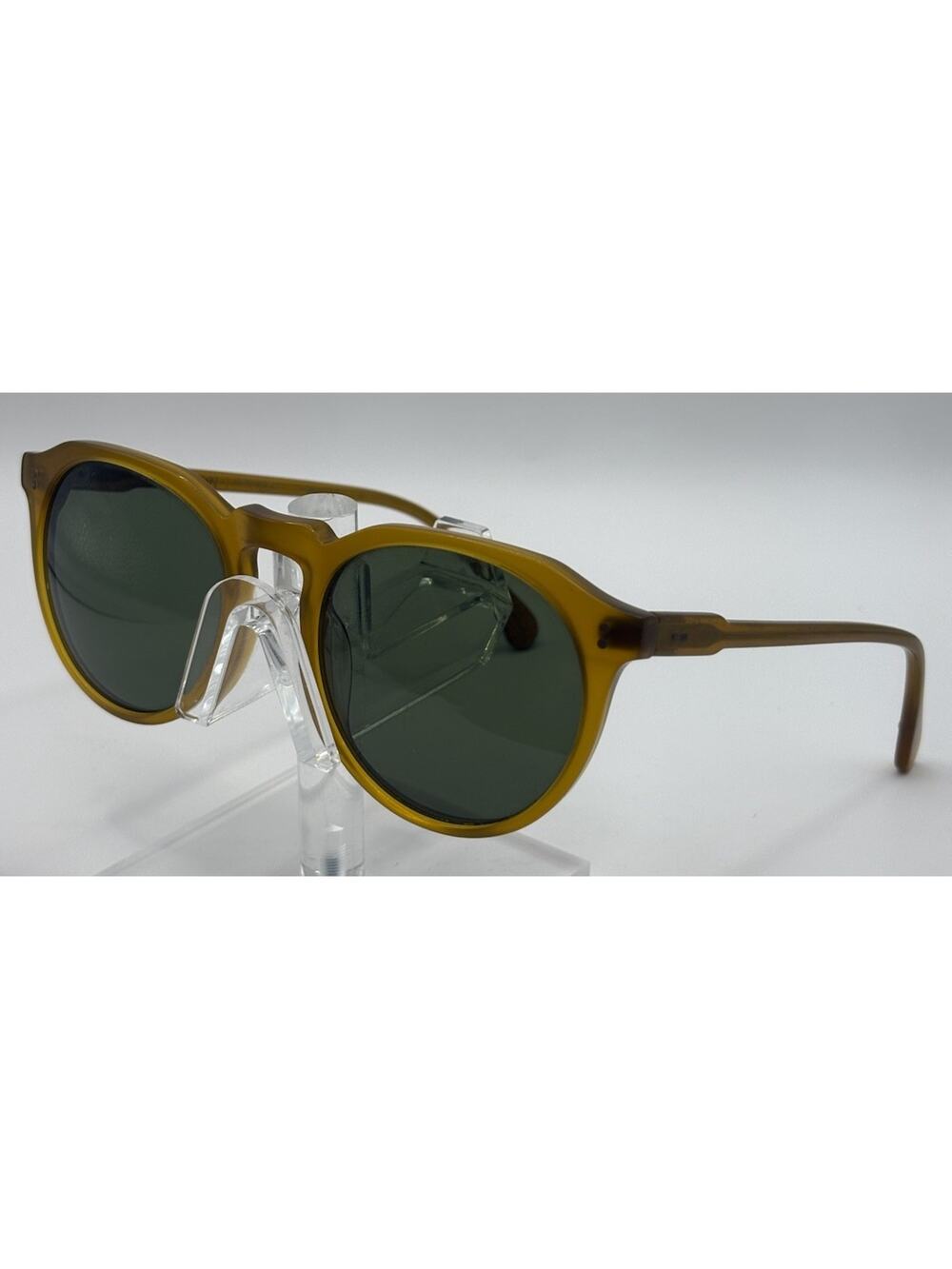 Raen Honey Round Sunglasses Green Lenses Unisex 52mm Made In Italy
